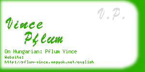 vince pflum business card